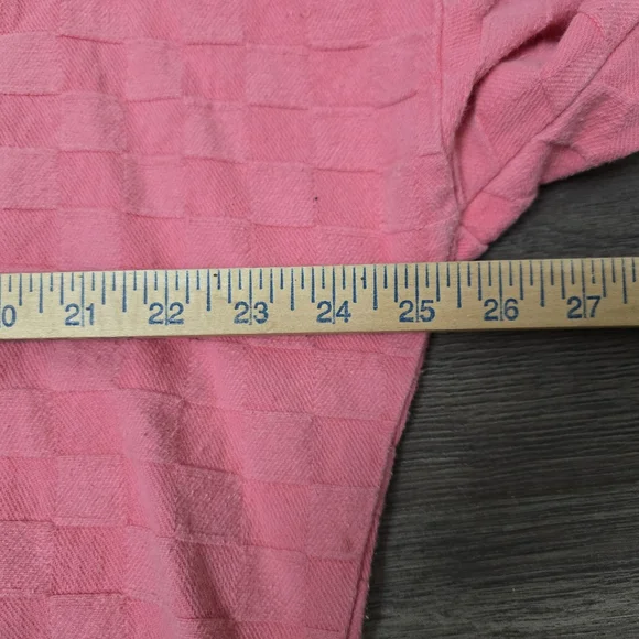 VTG Crazy Shirt Hawaii Collared Sweatshirt Pink Coral Textured Womens Size Med - Picture 5 of 9